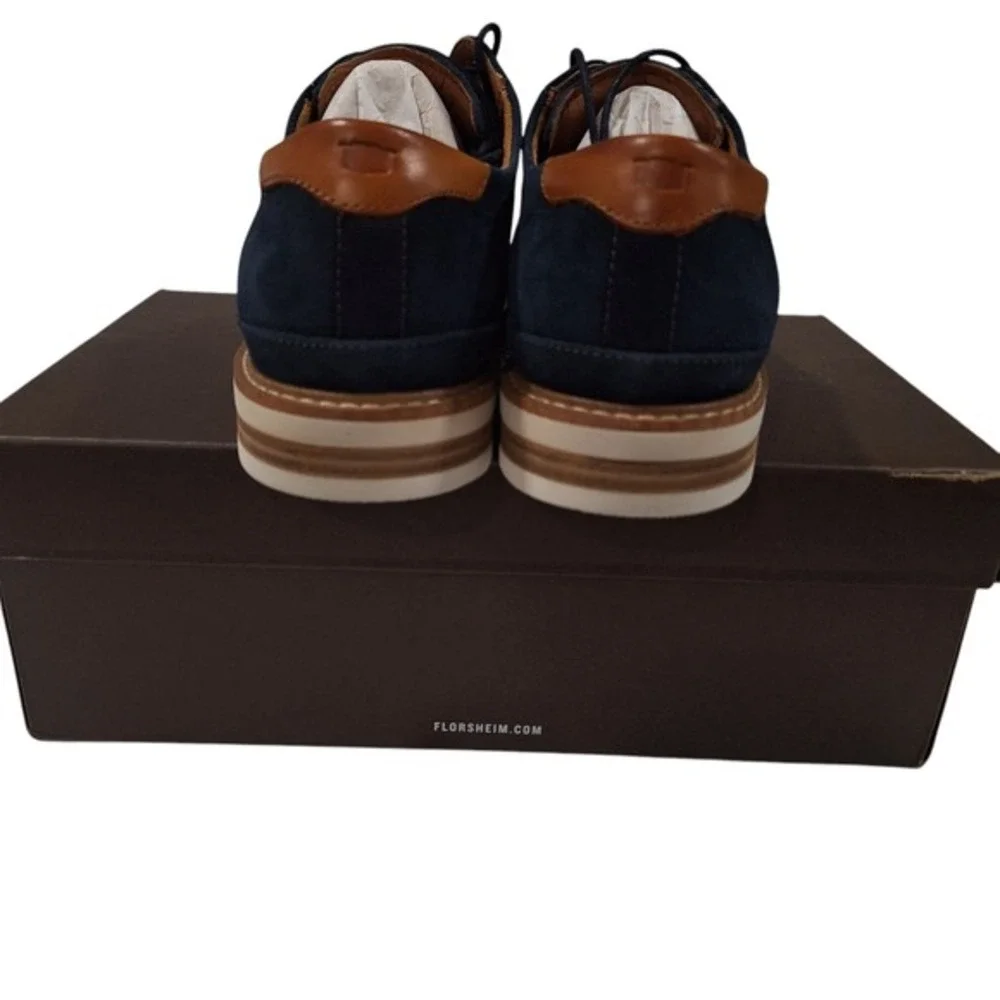 Florsheim HIGHLAND Plain Toe Oxford Men's Size 8.5 Color Navy Blue Suede New Box
